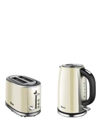 Swan Kettle And 2-Slice Toaster Pack - Cream